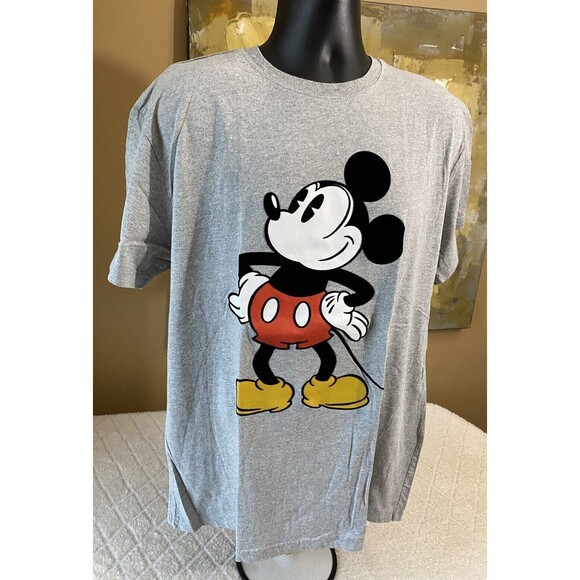 Disney Mickey Mouse Embroidered Gray Shirt Men’s Size XL - Picture 6 of 15
